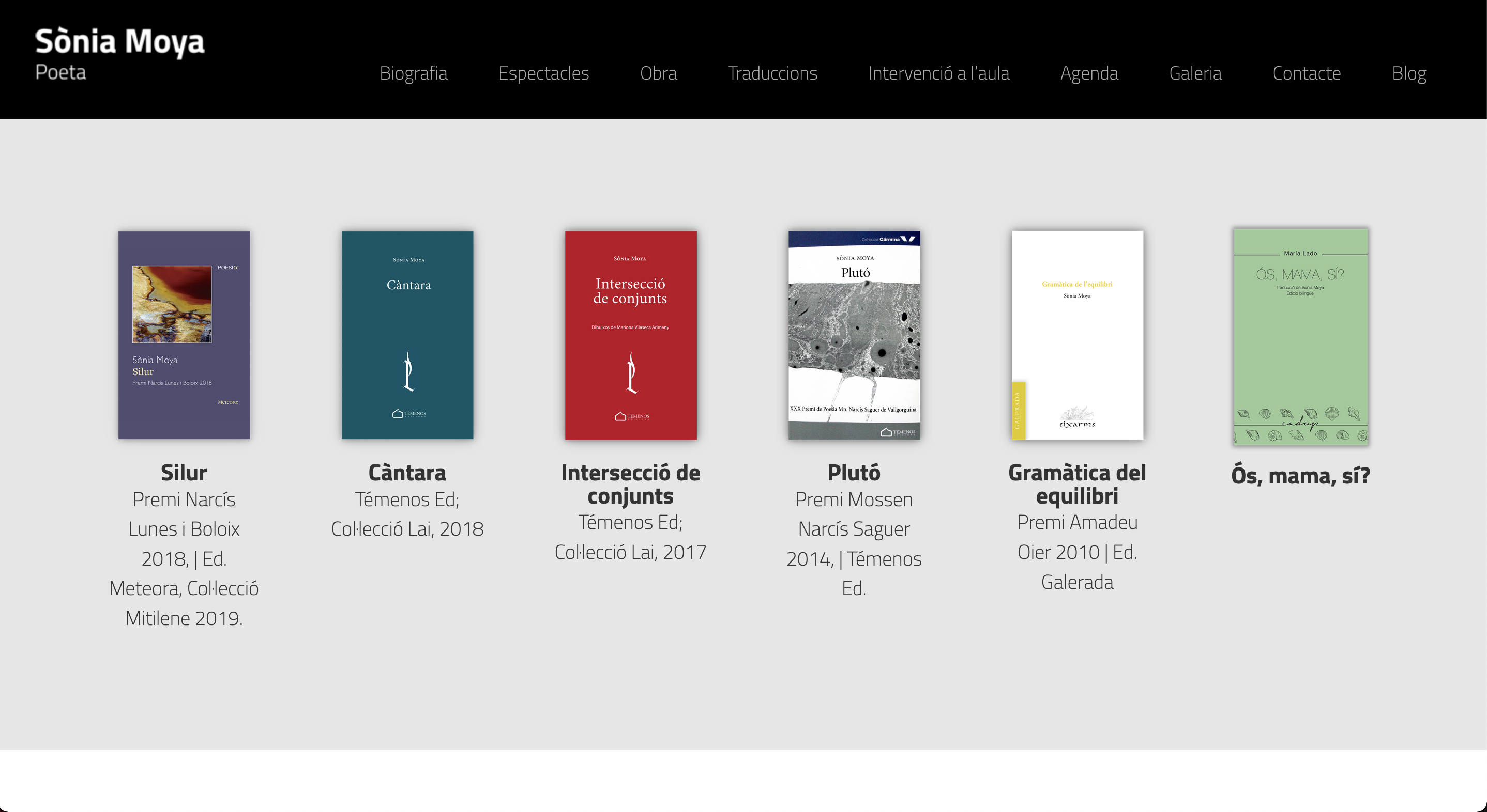 la web de la poetessa